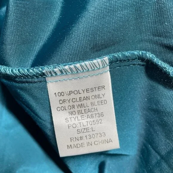 Y2K Inspired Umgee Teal Velvet Tiered Swing Babydoll Tunic Top Size L - Picture 4 of 8